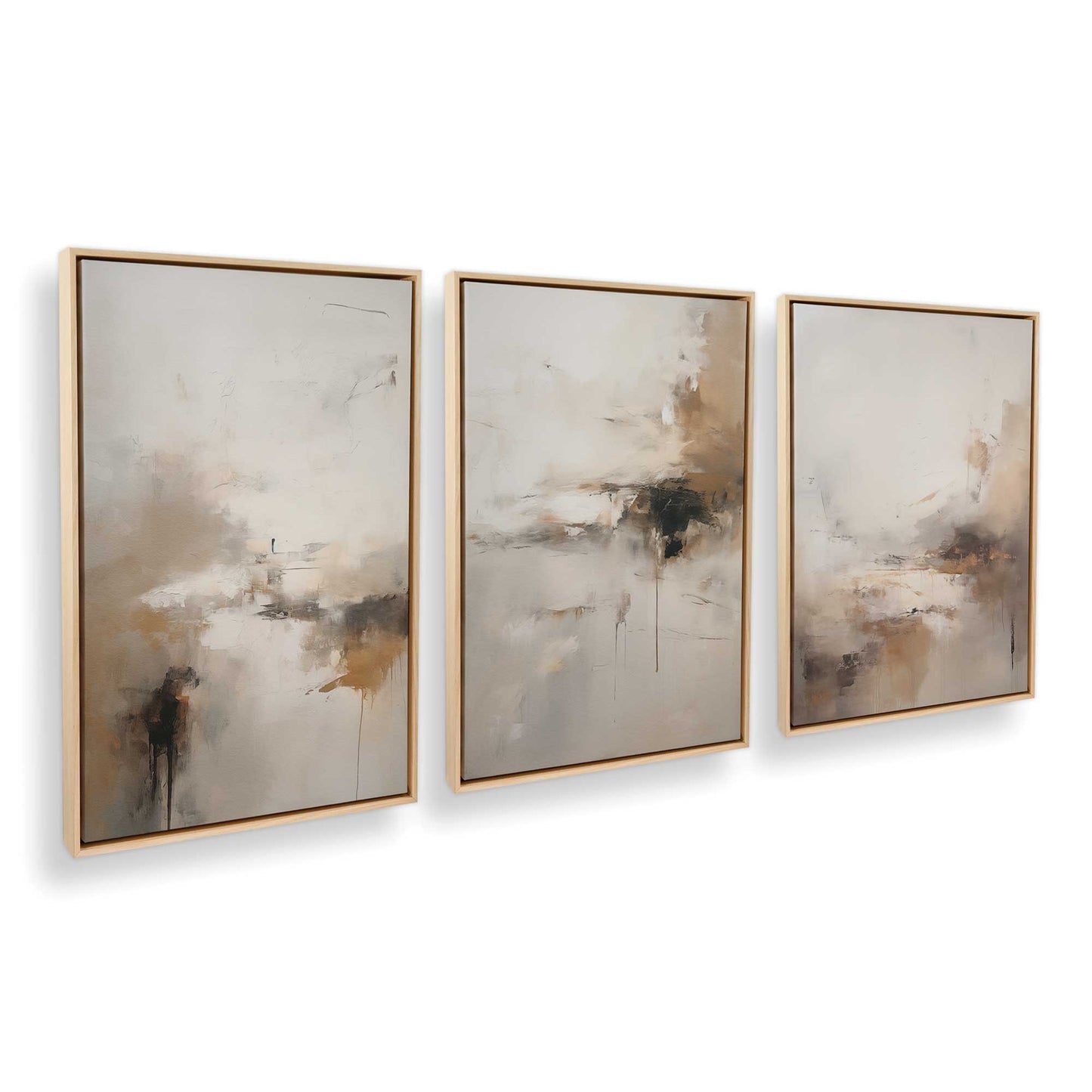 [Color:American Maple], Picture of art in a American Maple frame at an angle