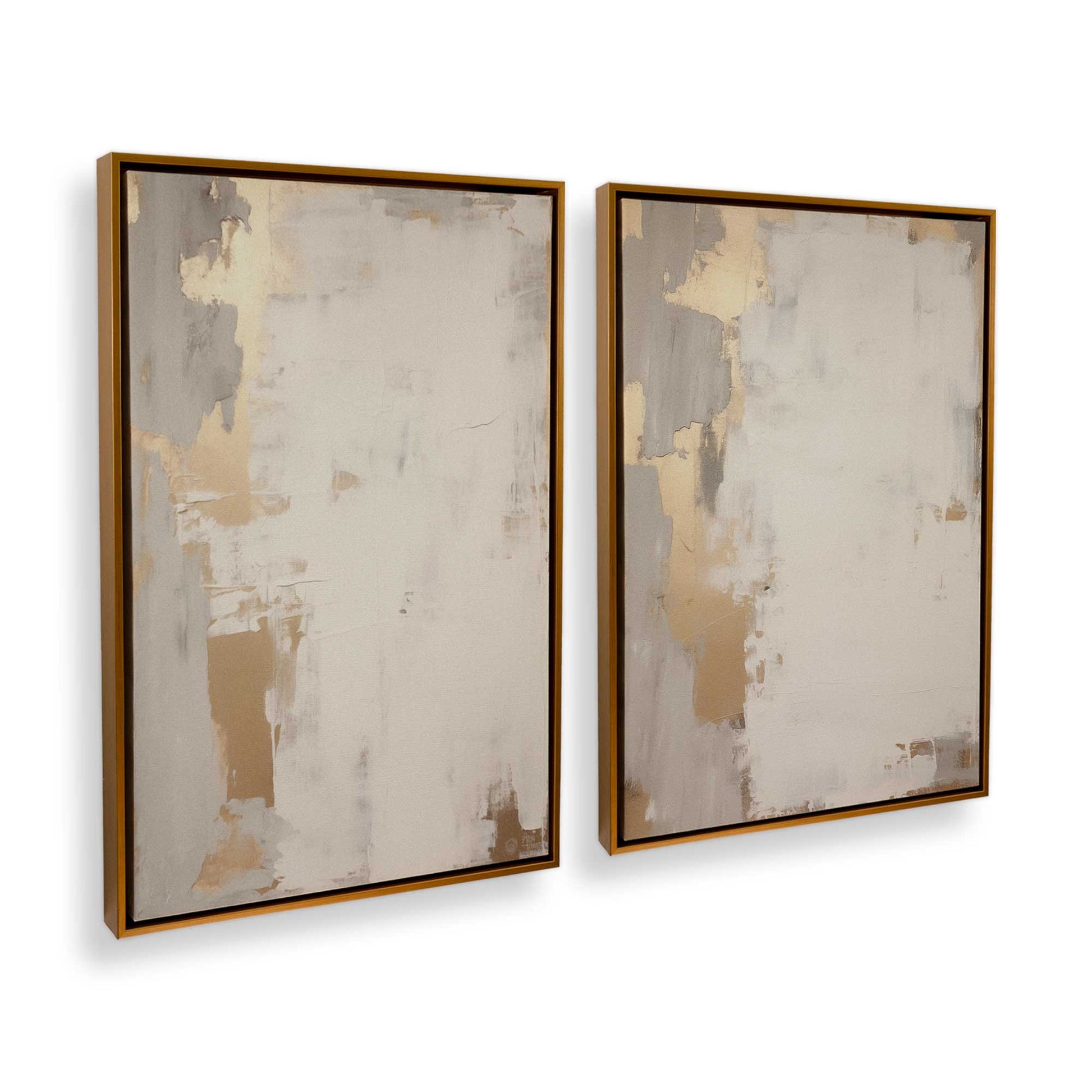 [Color:Polished Gold], Picture of art in a Polished Gold frame at an angle