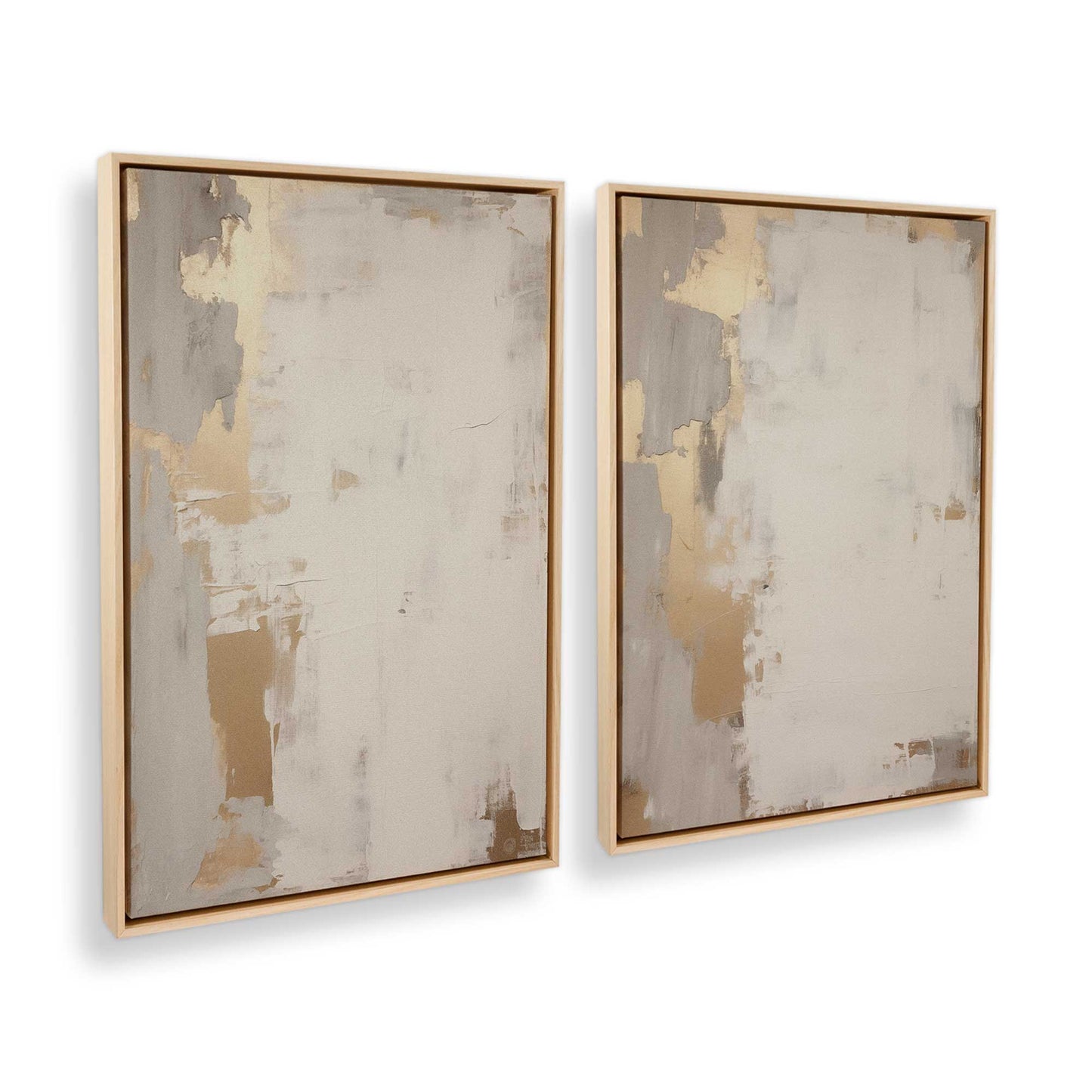 [Color:American Maple], Picture of art in a American Maple frame at an angle