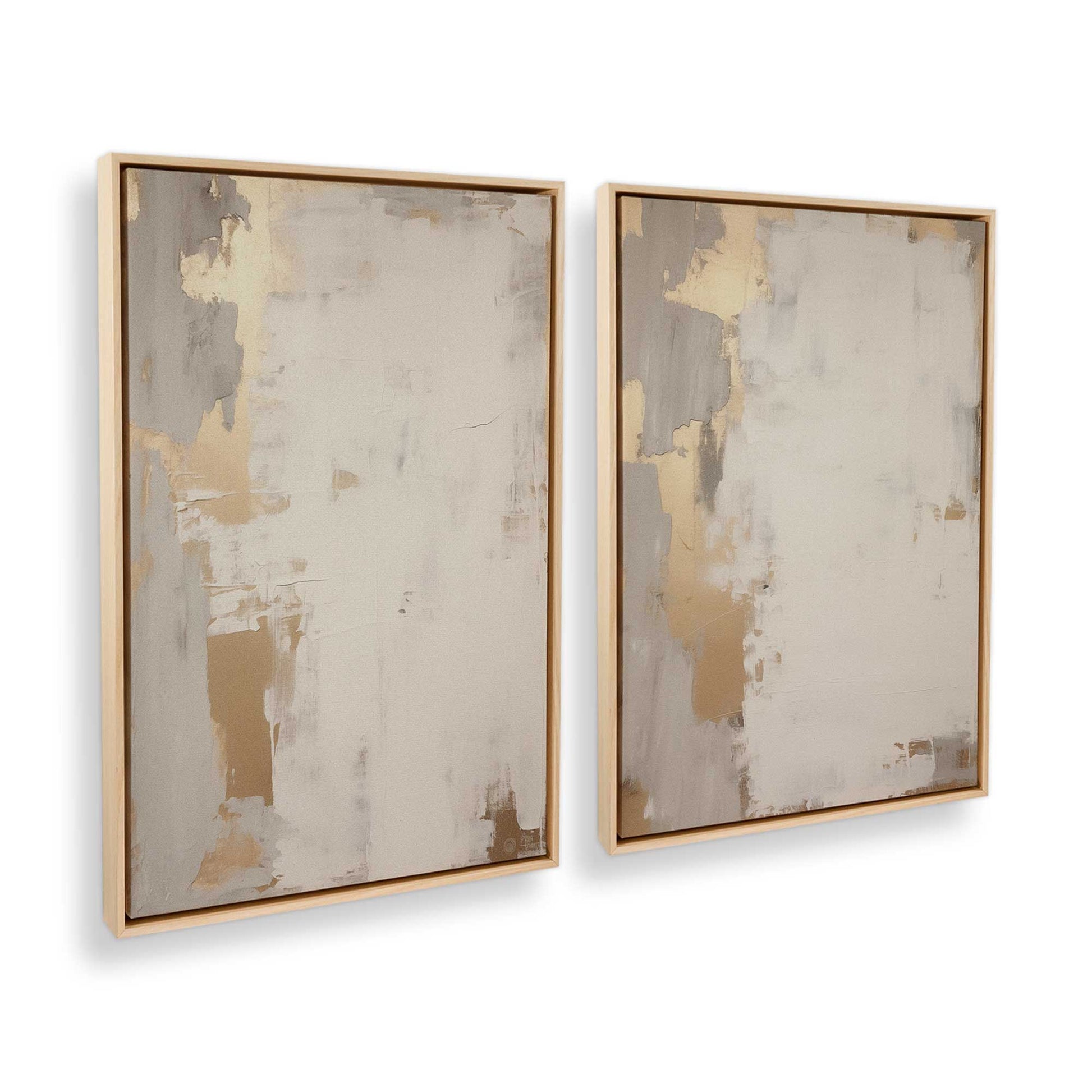 [Color:American Maple], Picture of art in a American Maple frame at an angle