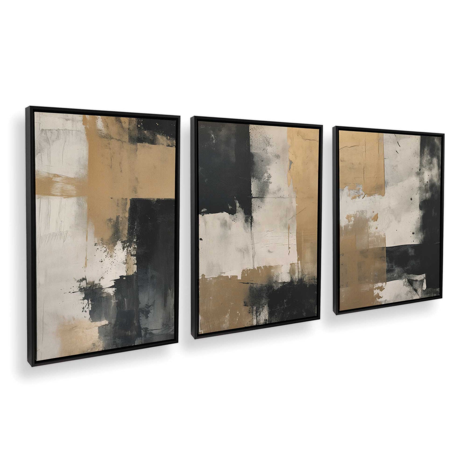 [Color:Satin Black], Picture of art in a Satin Black frame at an angle