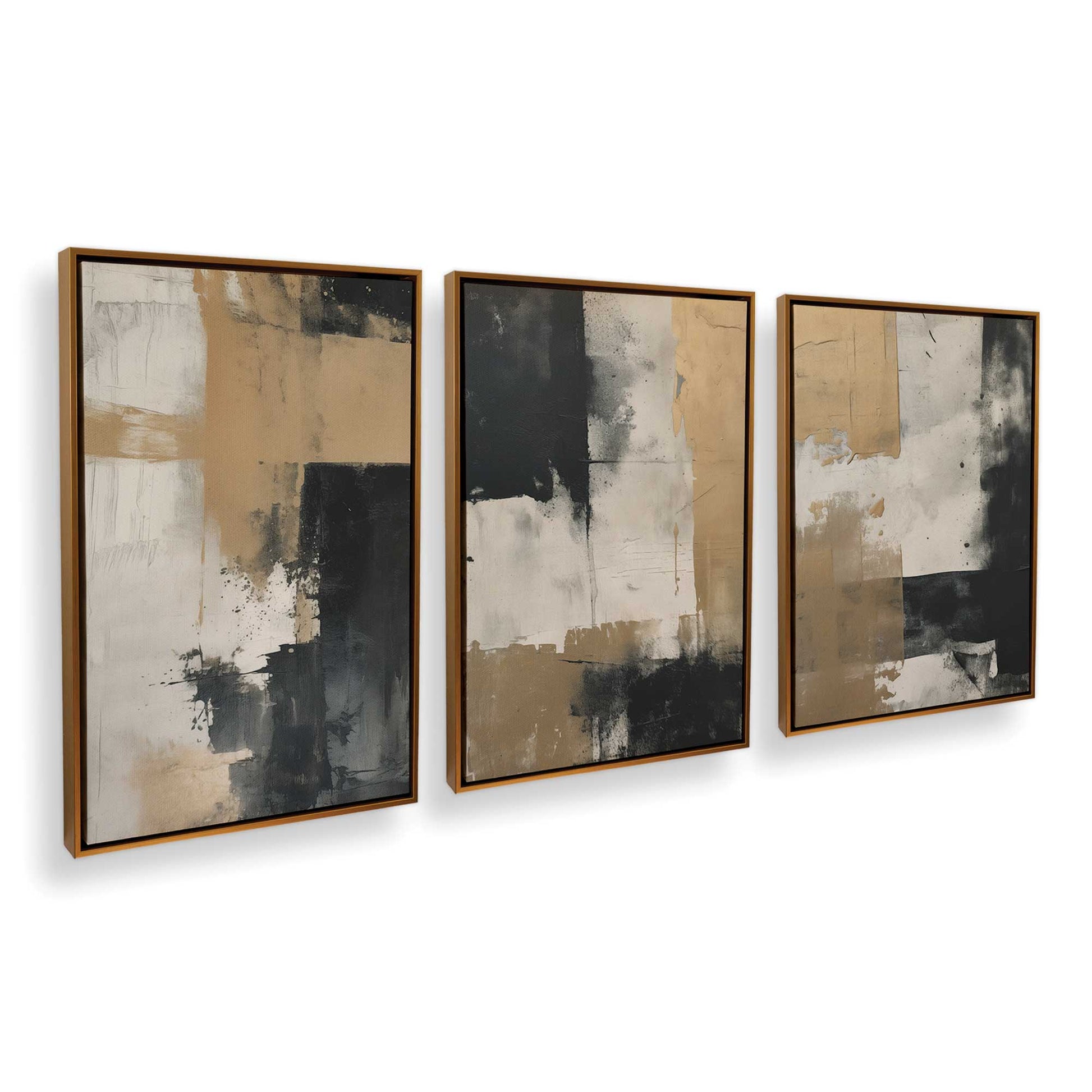 [Color:Polished Gold], Picture of art in a Polished Gold frame at an angle