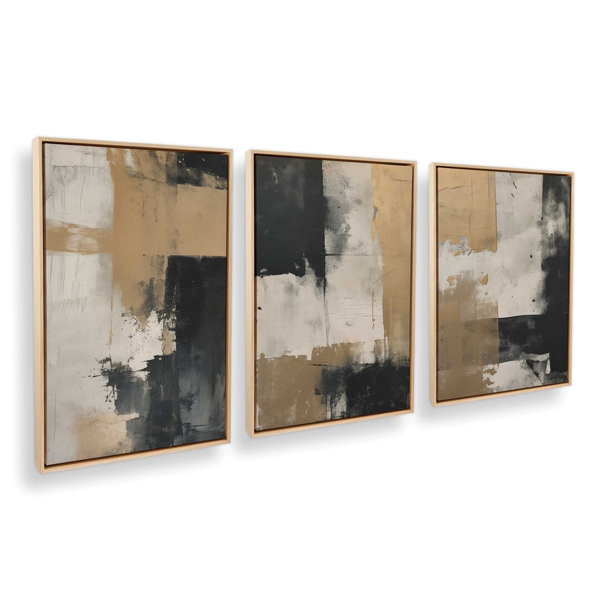 [Color:American Maple], Picture of art in a American Maple frame at an angle