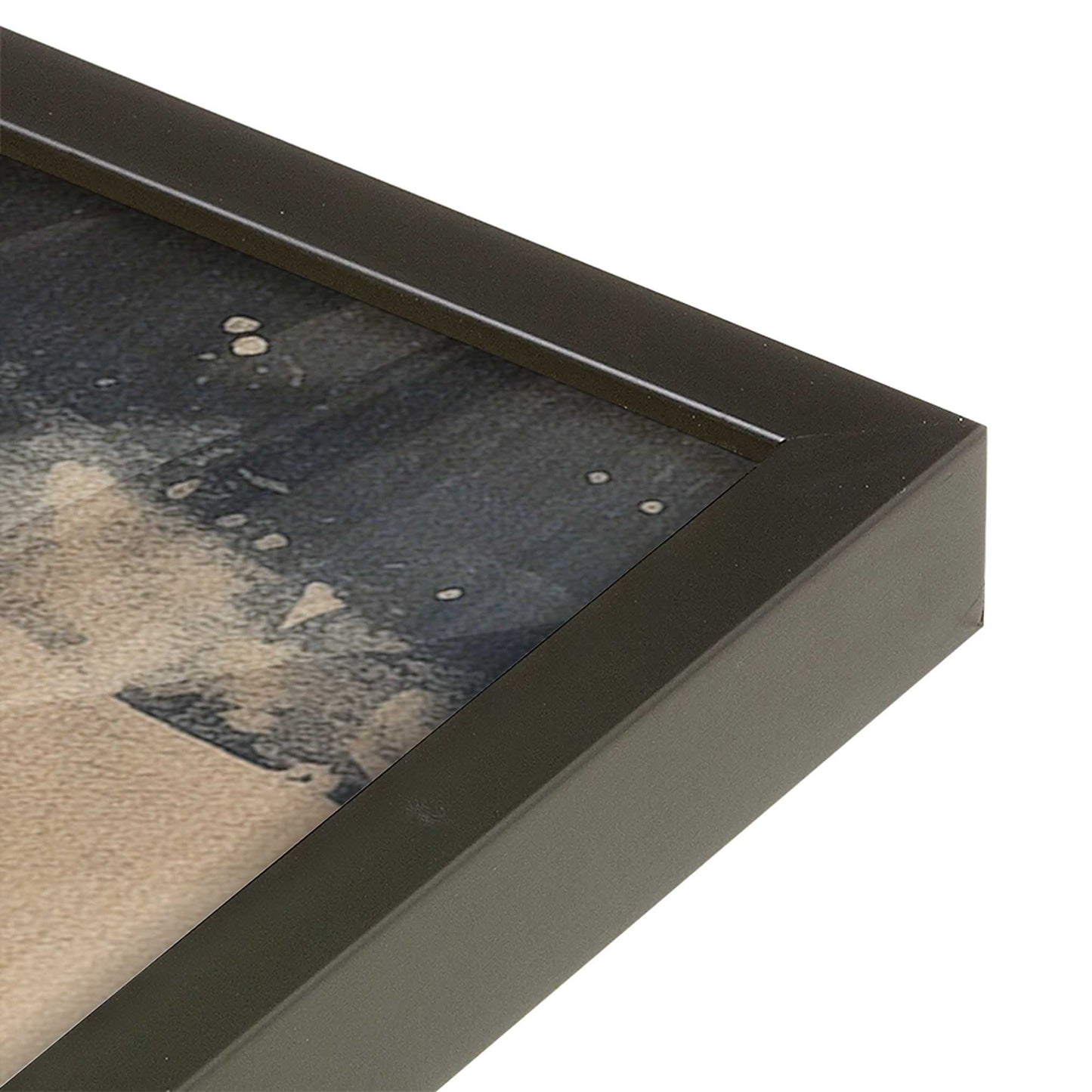 [Color:Satin Black], Picture of art in a Satin Black frame of the corner