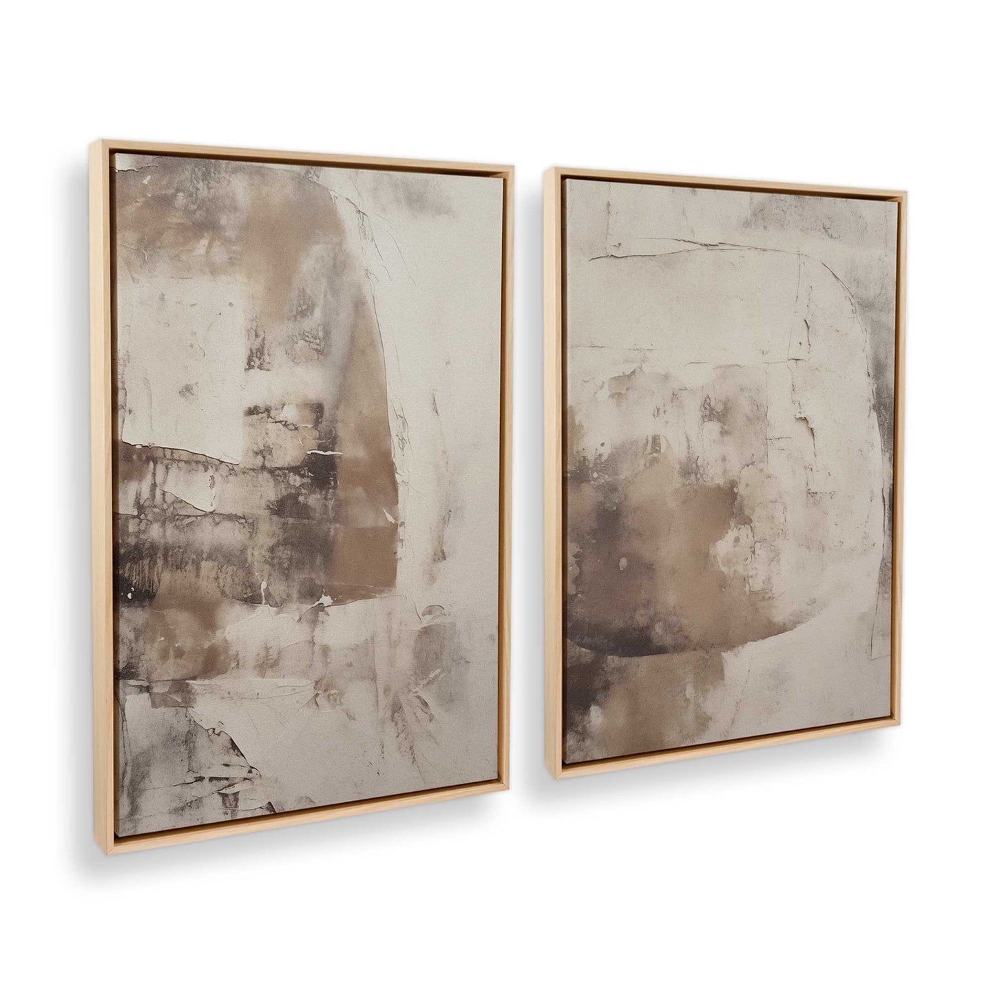 [Color:American Maple], Picture of art in a American Maple frame at an angle