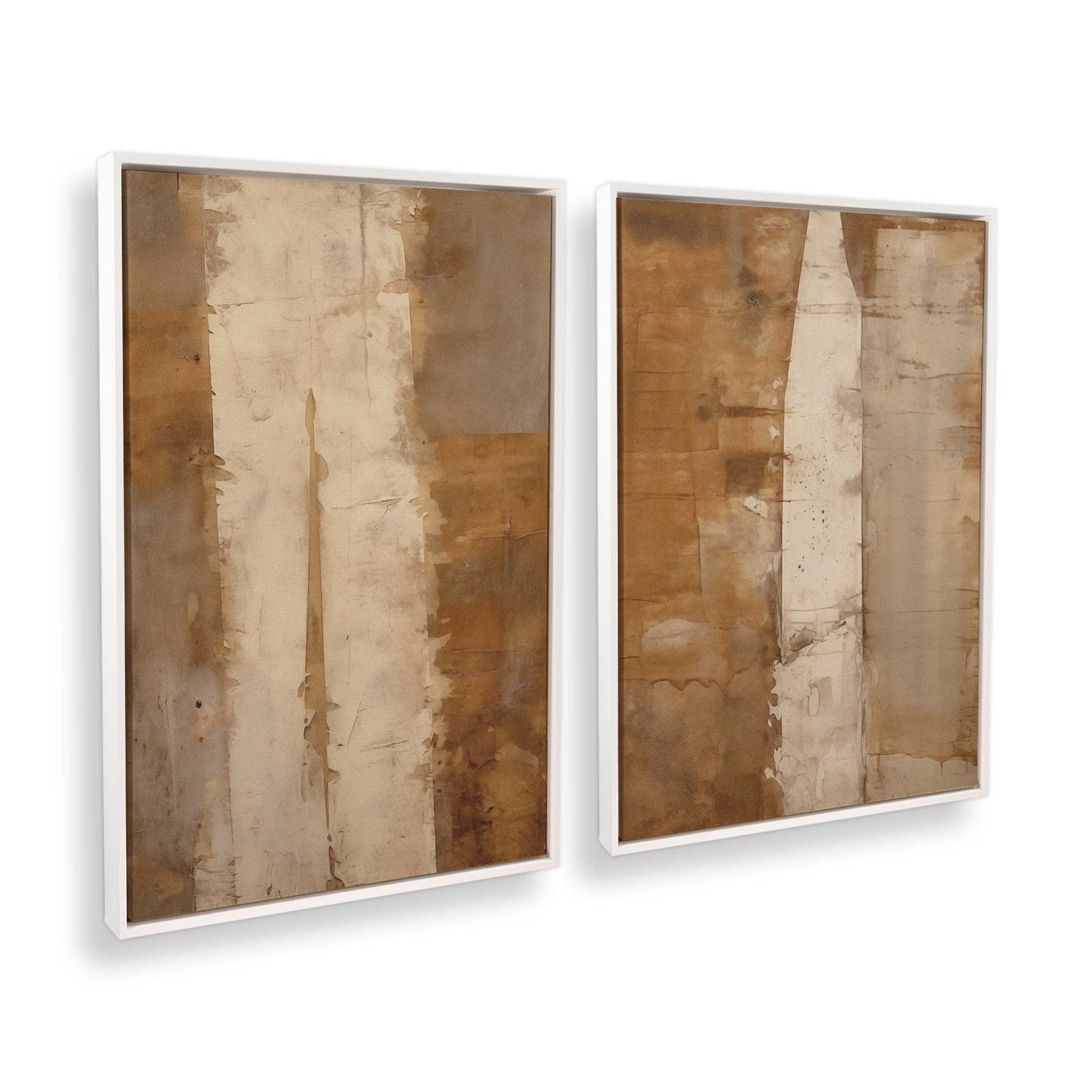 [Color:Opaque White], Picture of art in a White frame at an angle