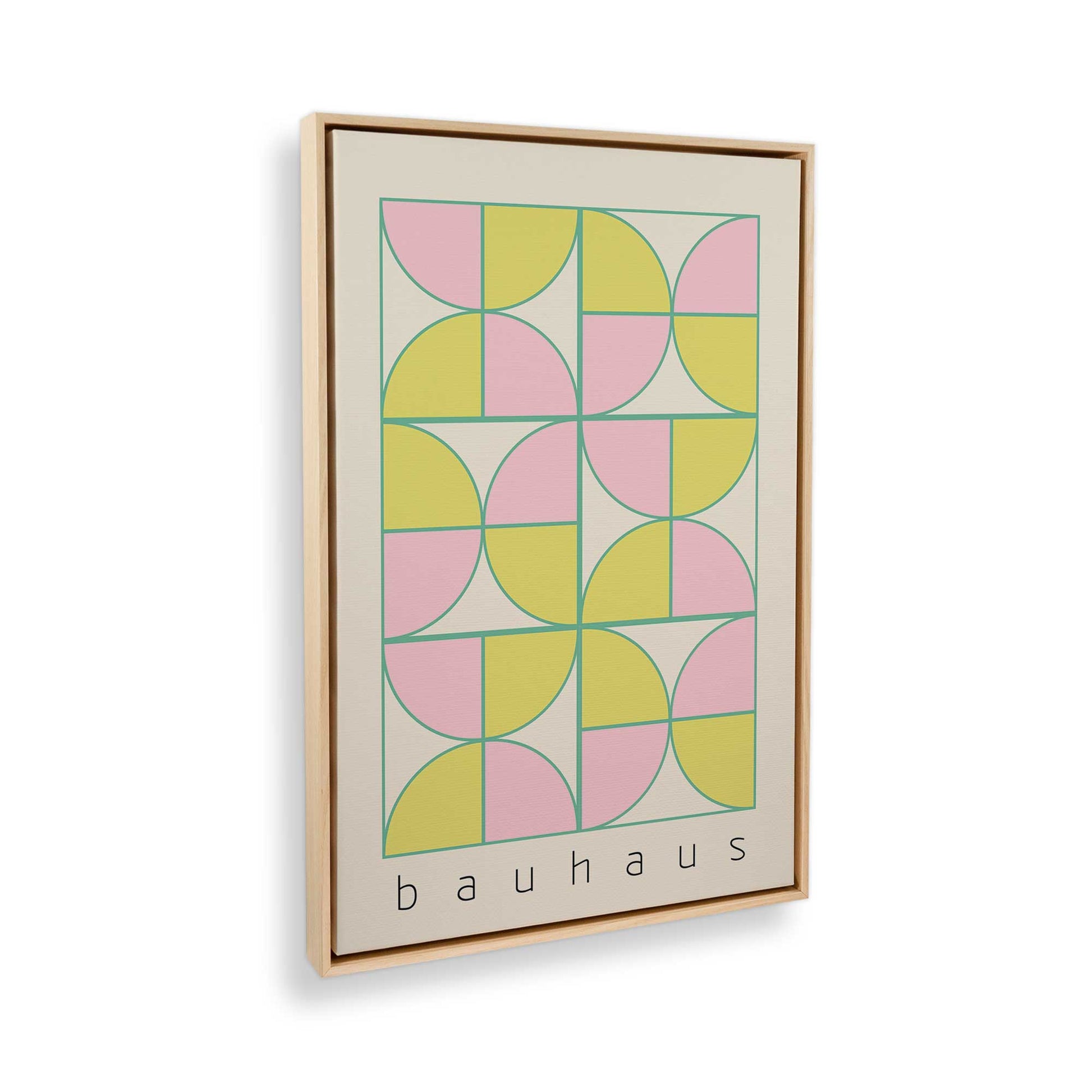 [Color:American Maple], Picture of art in a American Maple frame at an angle