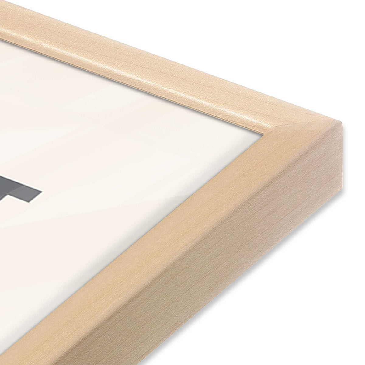 [Color:Raw Maple], Picture of art in a Raw Maple frame at an angle