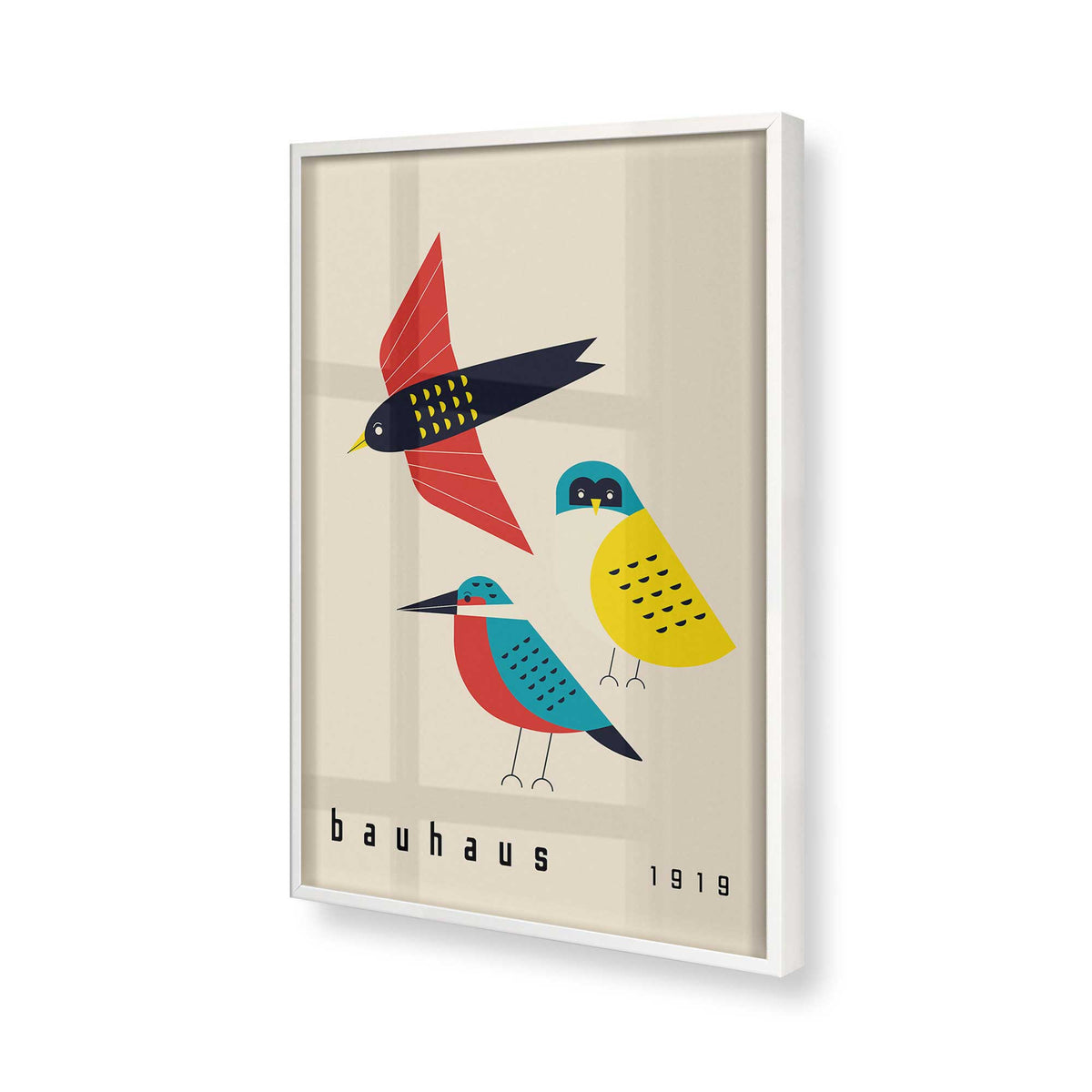 [Color:Opaque White], Picture of art in a Opaque White frame of the corner