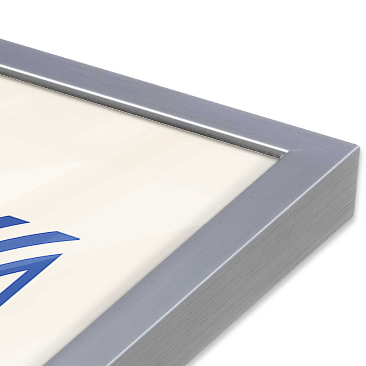 [Color:Polished Chrome], Picture of art in a Polished Chrome frame at an angle