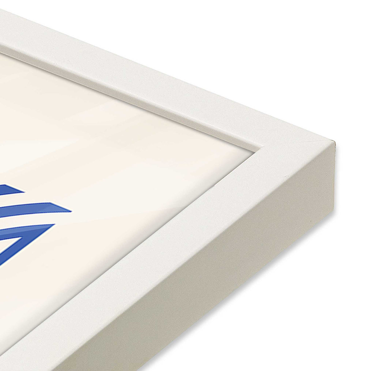 [Color:Opaque White], Picture of art in a Opaque White frame at an angle