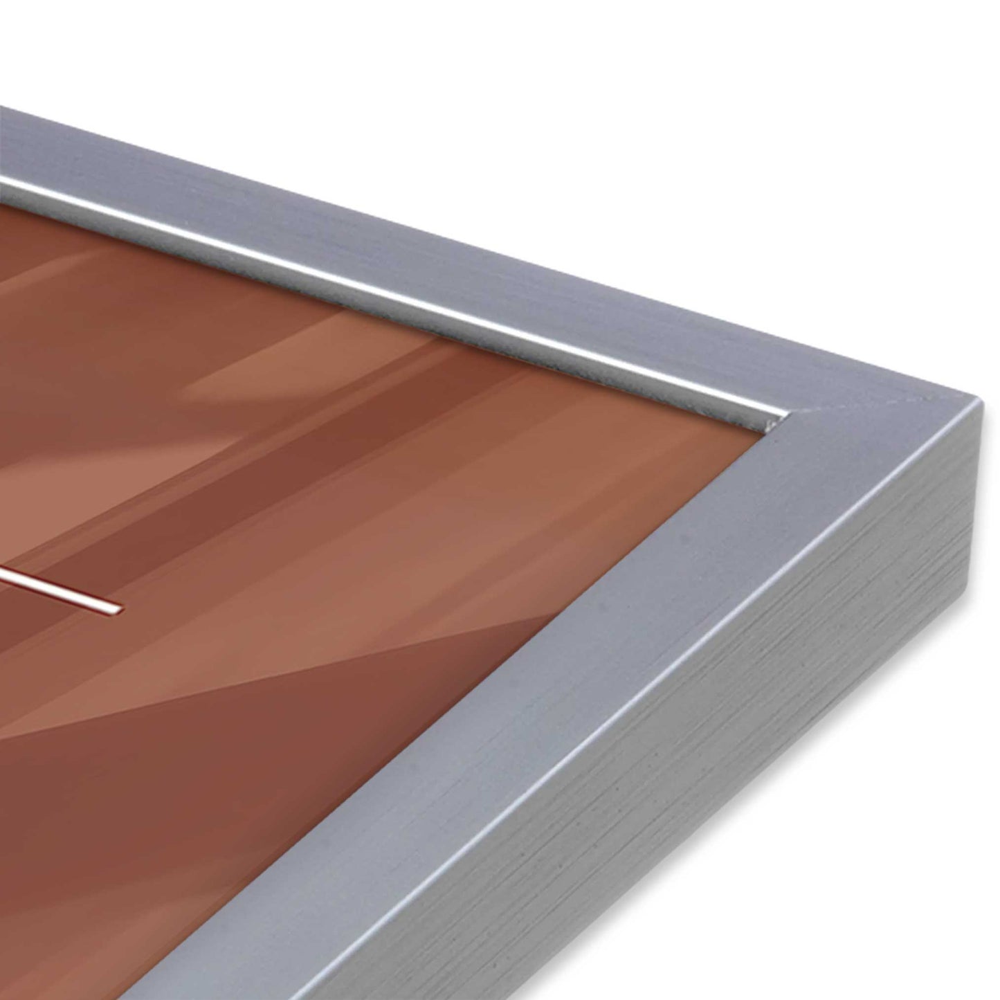 [Color:Polished Chrome], Picture of art in a Polished Chrome frame at an angle