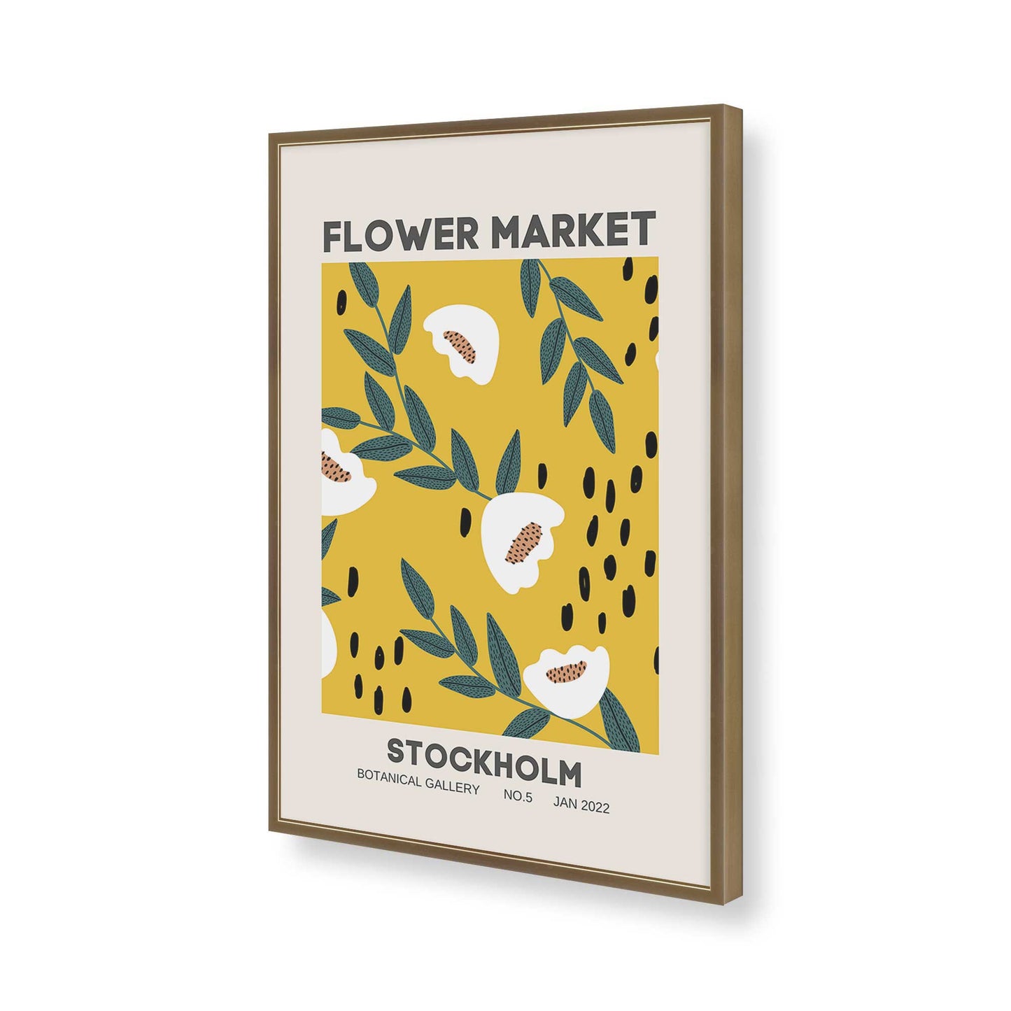 [Color:Brushed Gold], Picture of art in a Brushed Gold frame of the corner