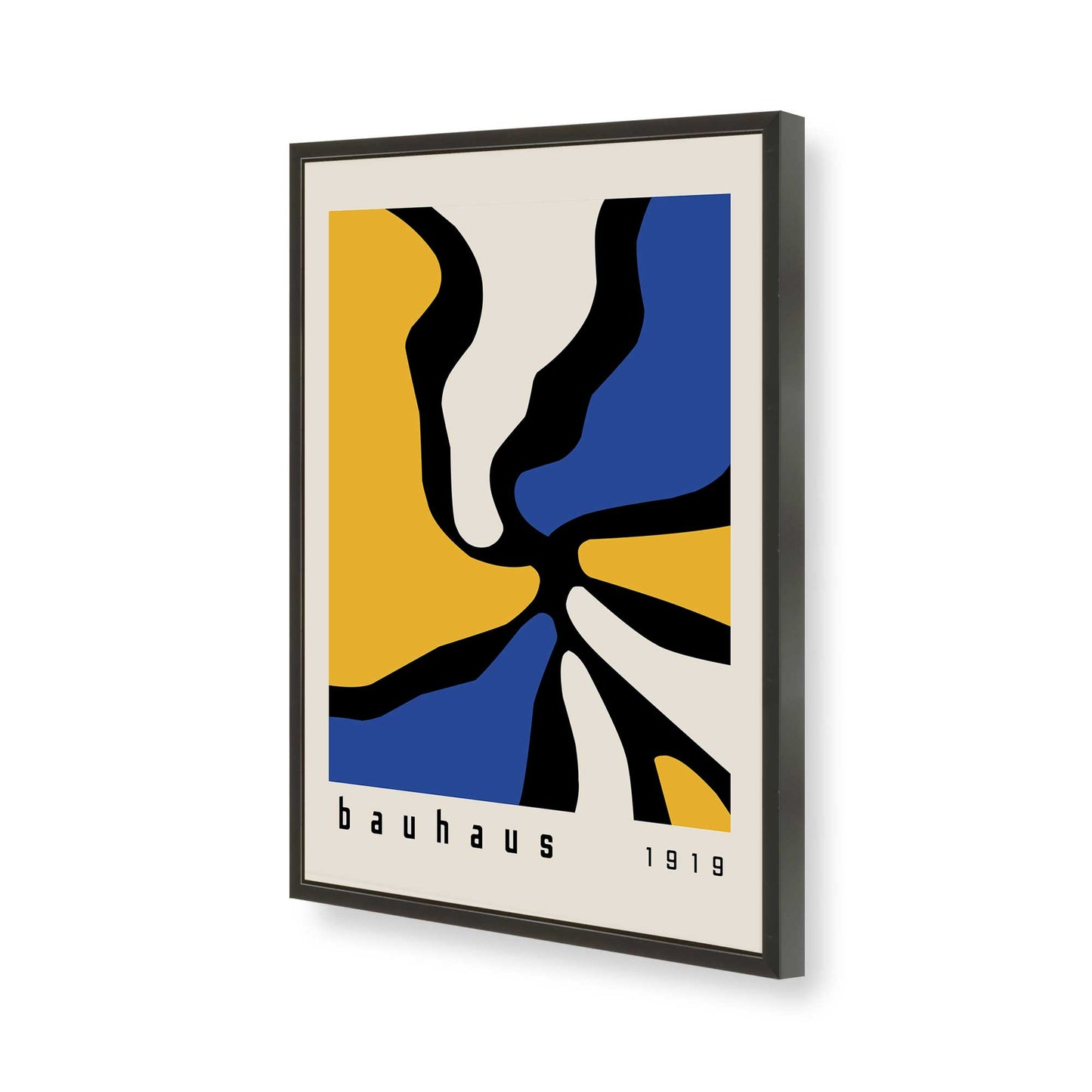 [Color:Satin Black], Picture of art in a Satin Black frame of the corner