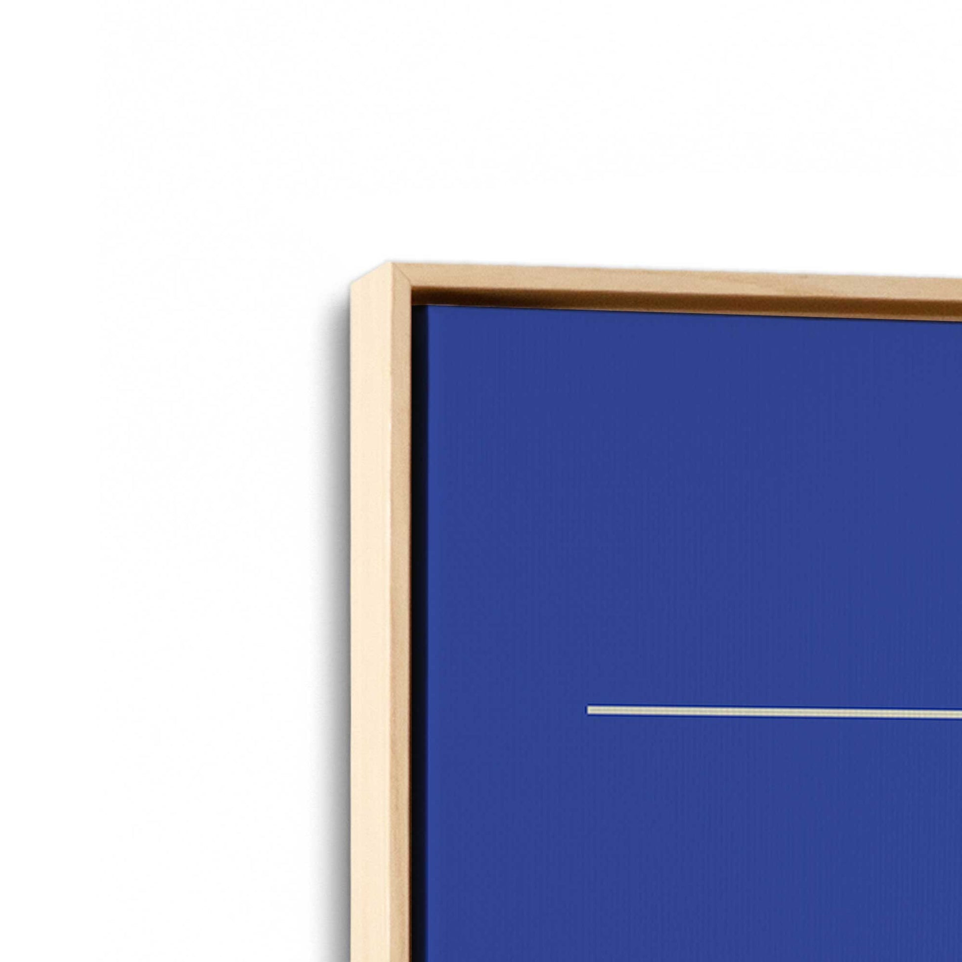 [Color:American Maple], Picture of art in a American Maple frame at an angle