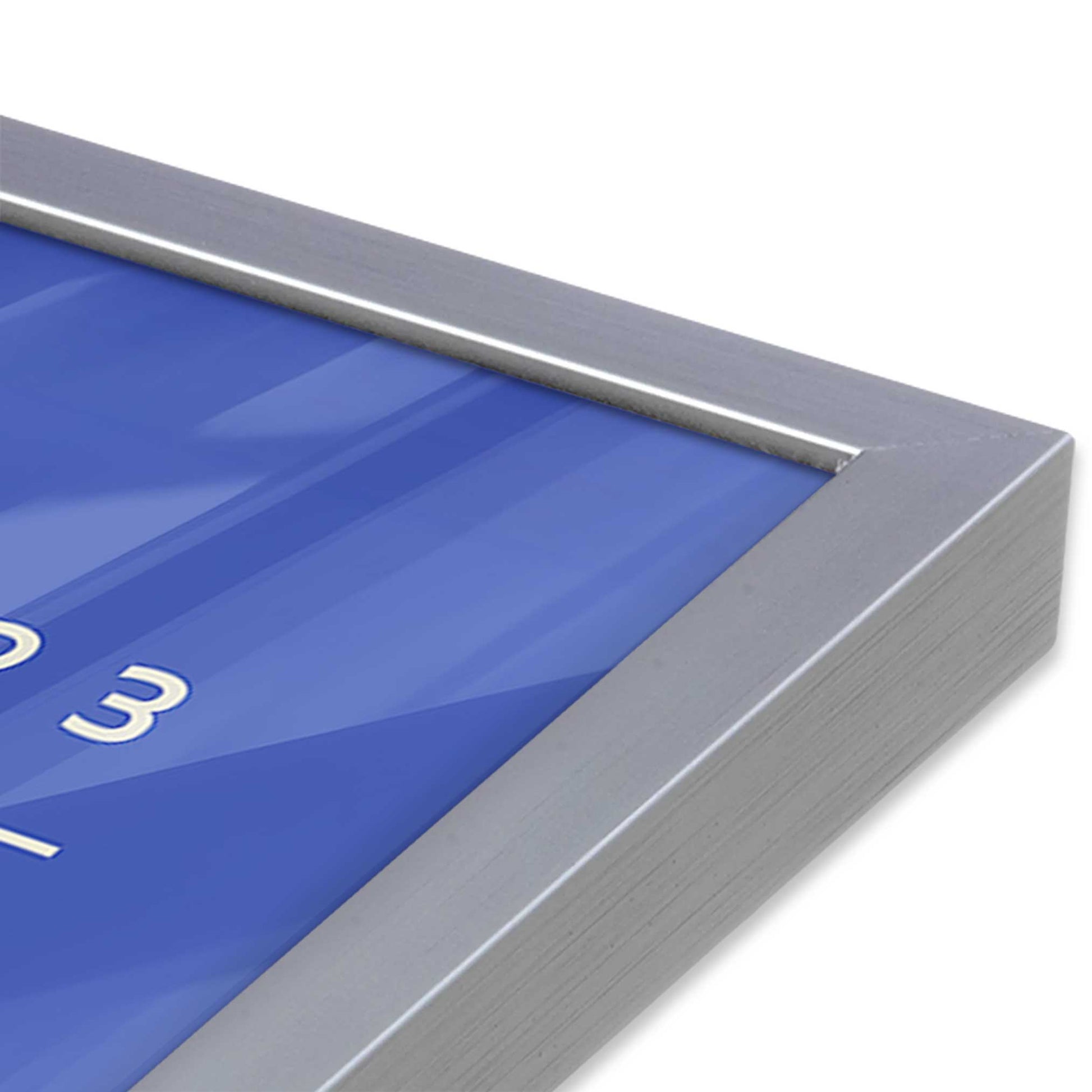 [Color:Polished Chrome], Picture of art in a Polished Chrome frame at an angle