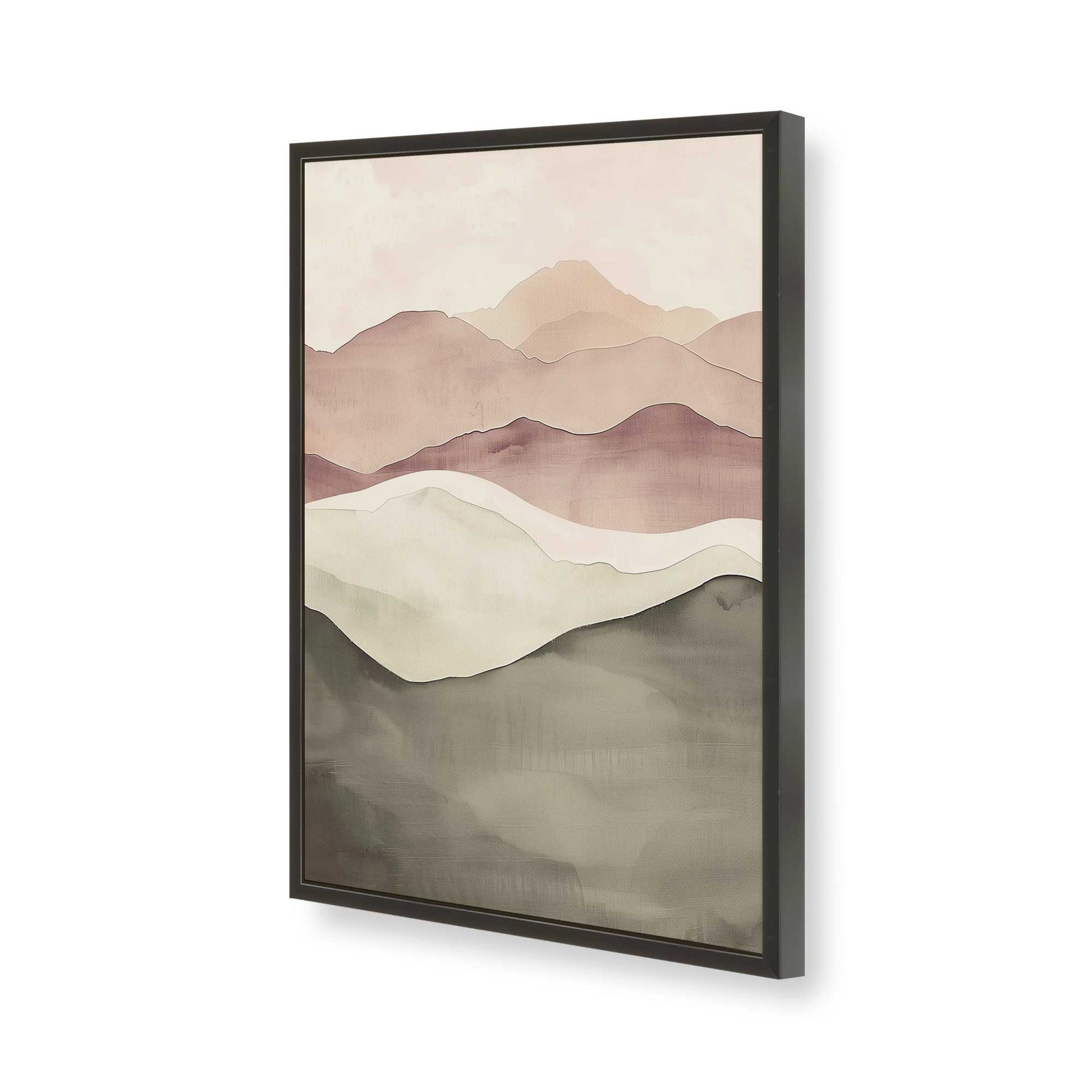 [Color:Satin Black], Picture of art in a Satin Black frame of the corner