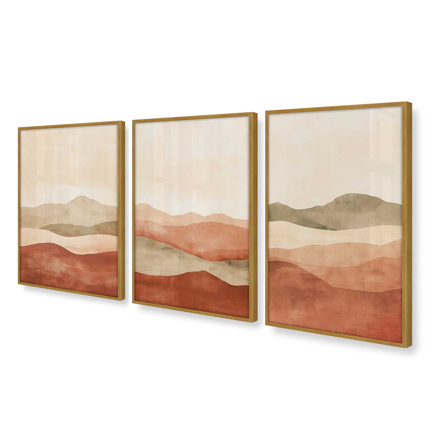 [Color:Polished Gold], Picture of art in a Polished Gold frame at an angle