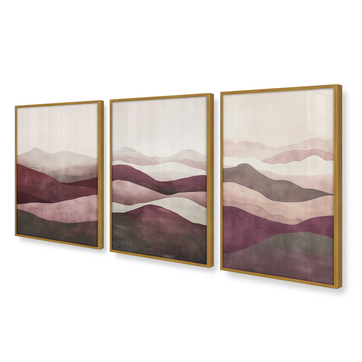 [Color:Polished Gold], Picture of art in a Polished Gold frame at an angle