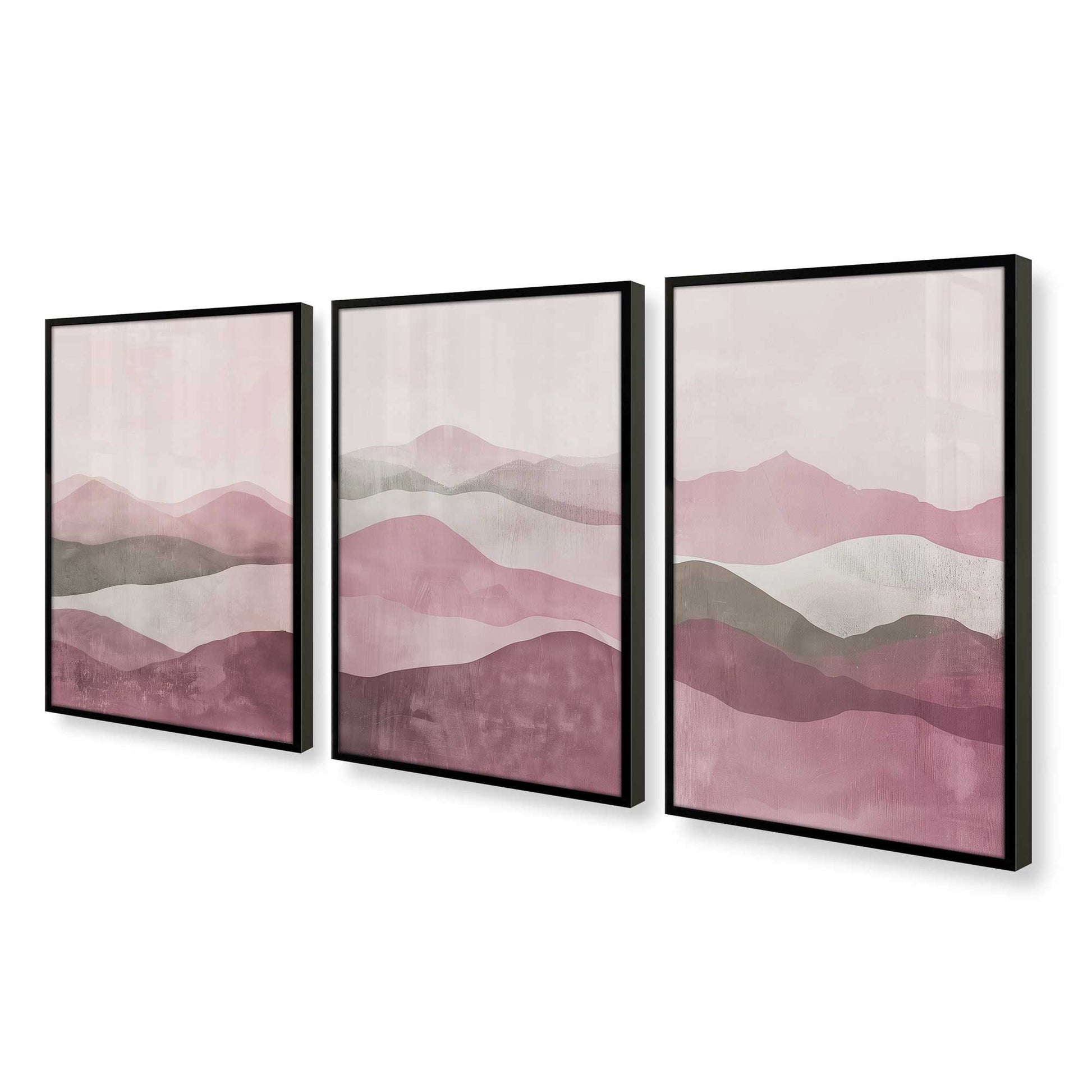 [Color:Satin Black], Picture of art in a Satin Black frame at an angle