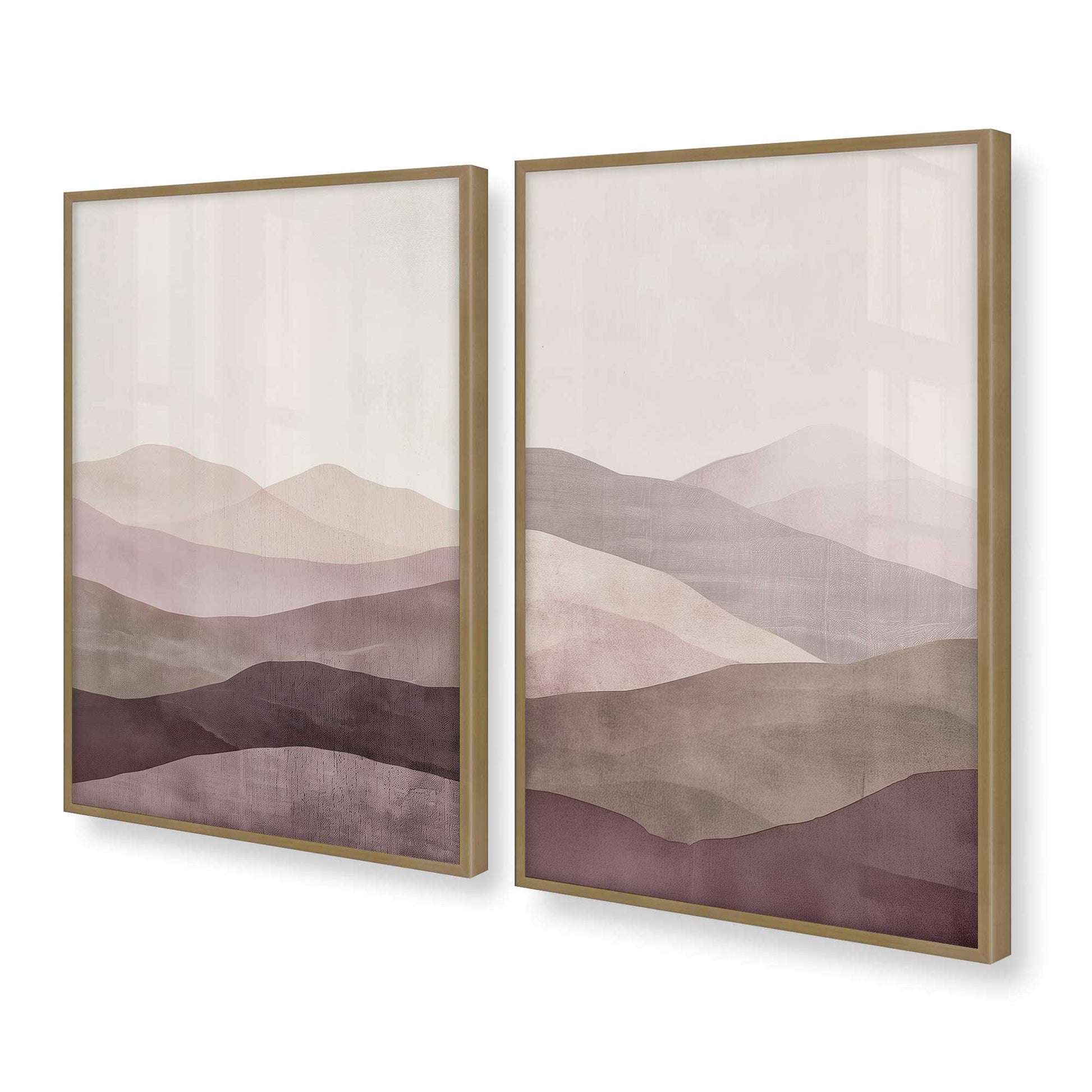 [Color:Brushed Gold], Picture of art in a Brushed Gold frame at an angle