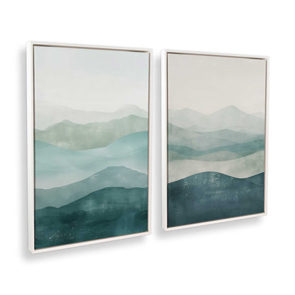 [Color:Opaque White], Picture of art in a White frame at an angle