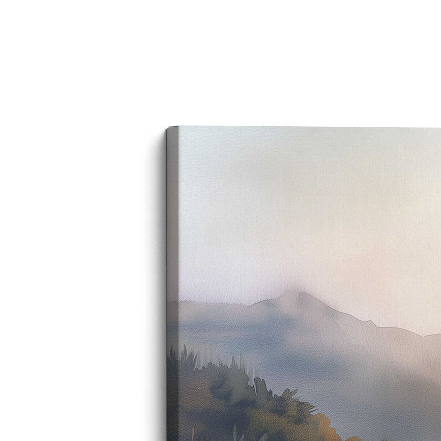 Misty Morning Lake Duo v2 Art Print, Set of 2