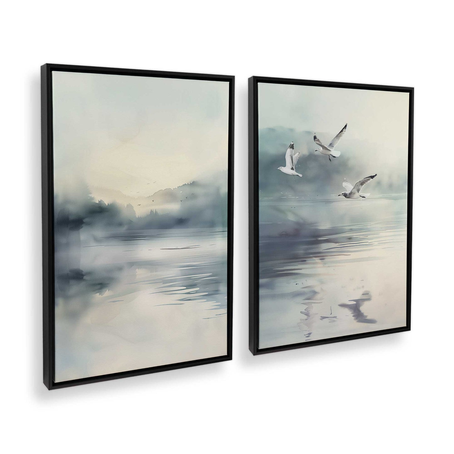 [Color:Satin Black], Picture of art in a Satin Black frame at an angle