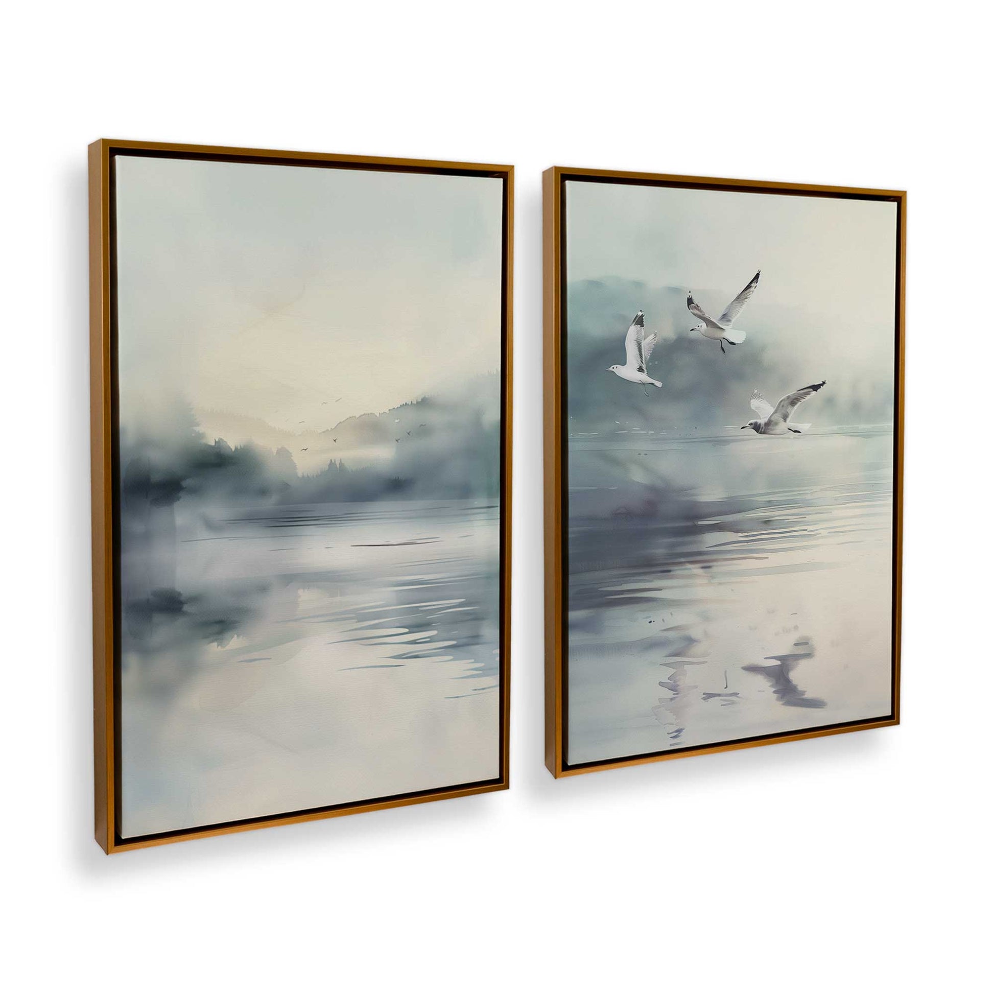 [Color:Polished Gold], Picture of art in a Polished Gold frame at an angle