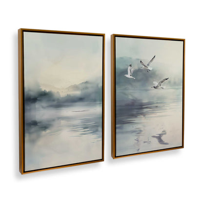 [Color:Polished Gold], Picture of art in a Polished Gold frame at an angle