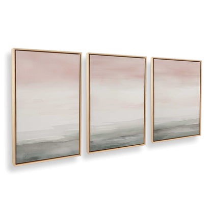 [Color:American Maple], Picture of art in a American Maple frame at an angle