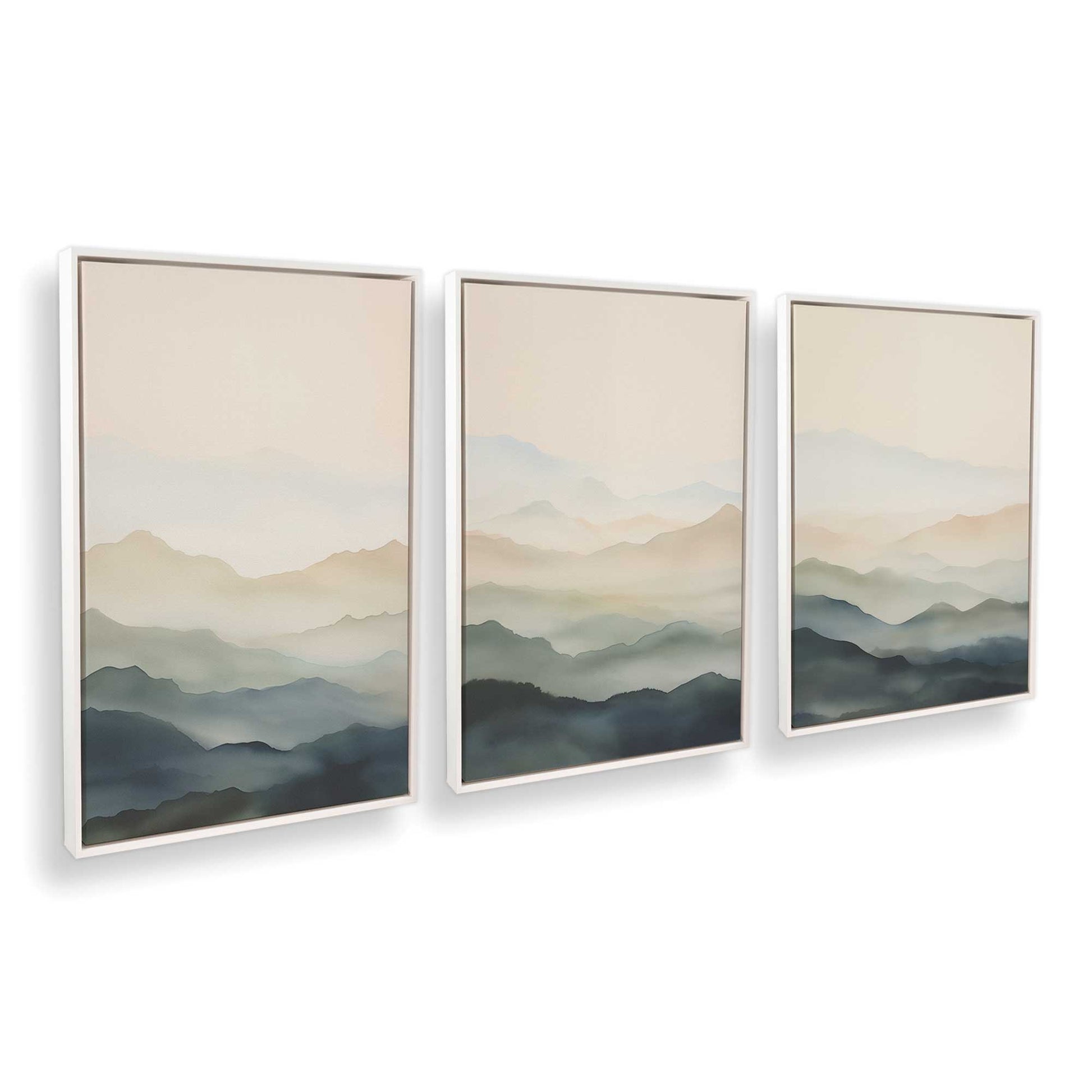 [Color:Opaque White], Picture of art in a White frame at an angle