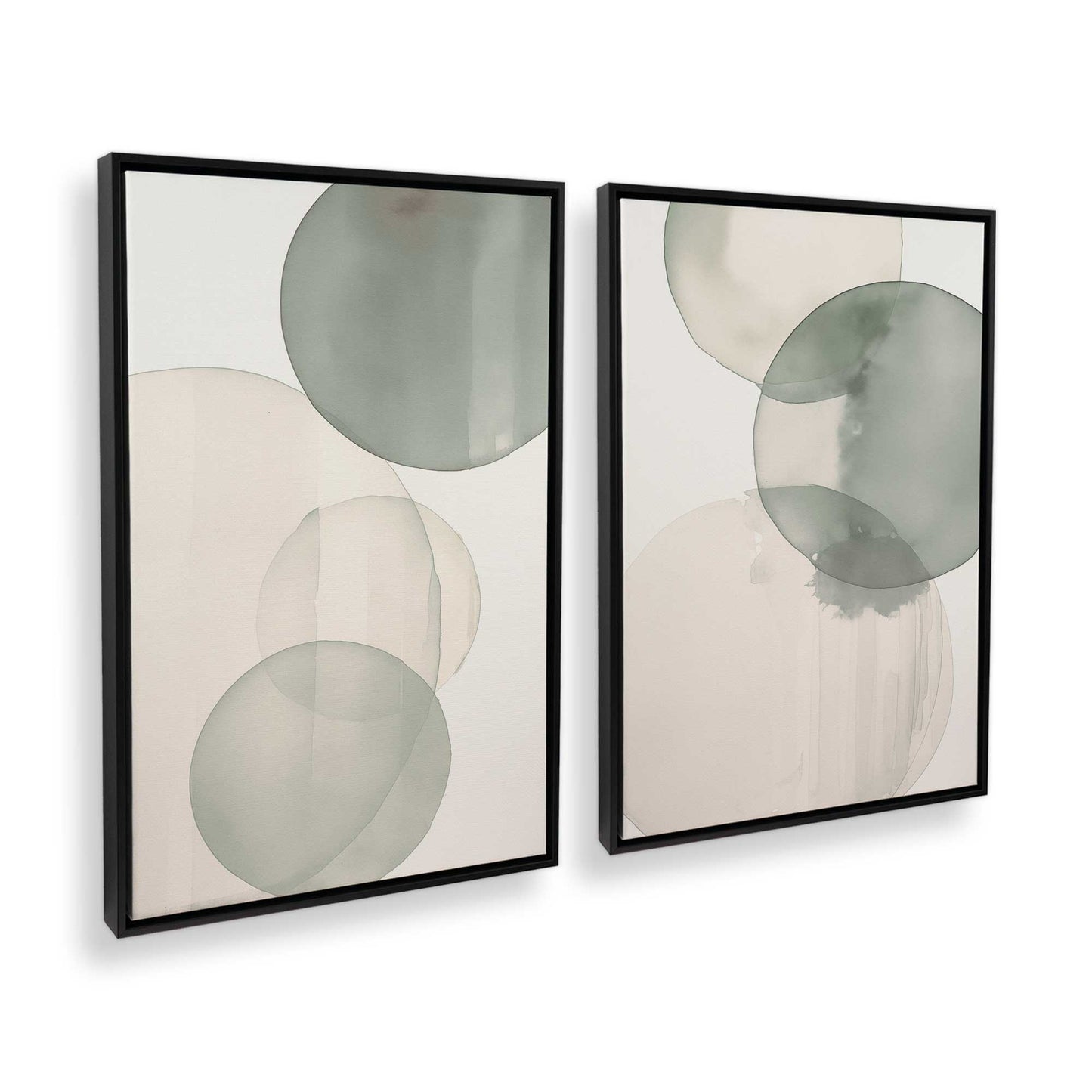 [Color:Satin Black], Picture of art in a Satin Black frame at an angle