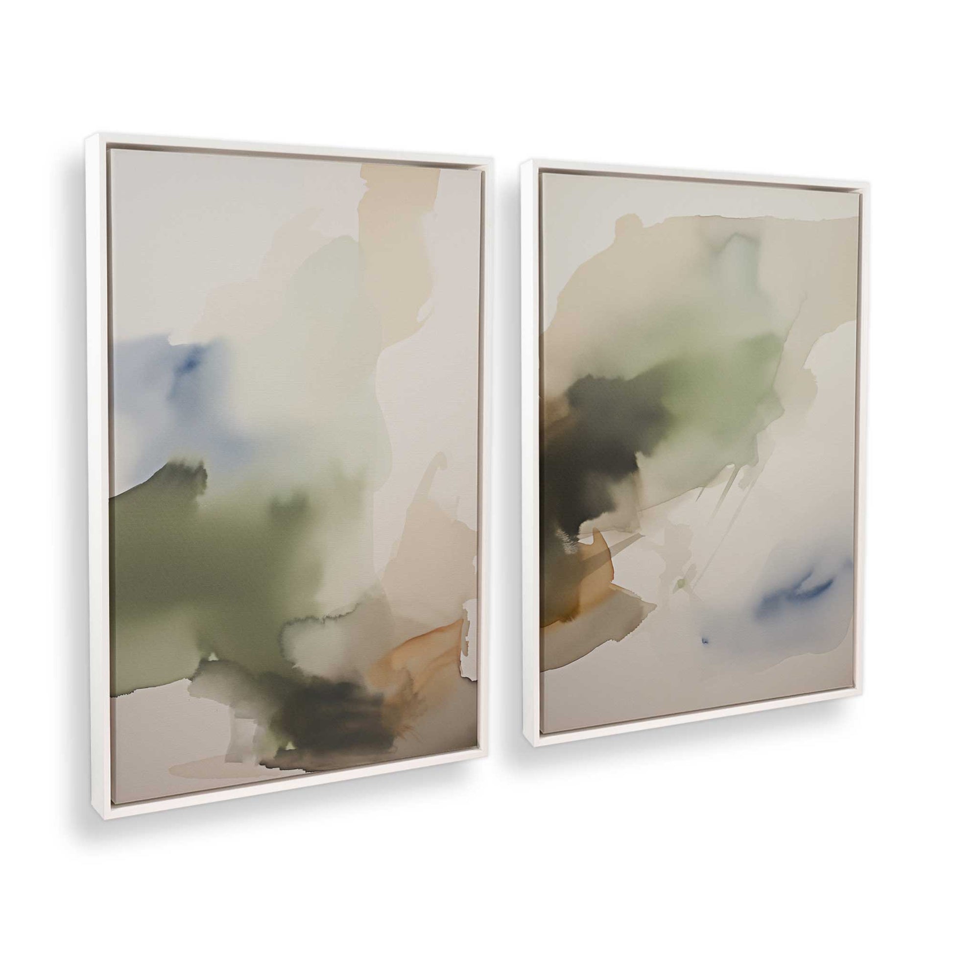 [Color:Opaque White], Picture of art in a White frame at an angle