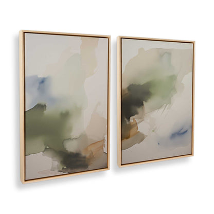 [Color:American Maple], Picture of art in a American Maple frame at an angle