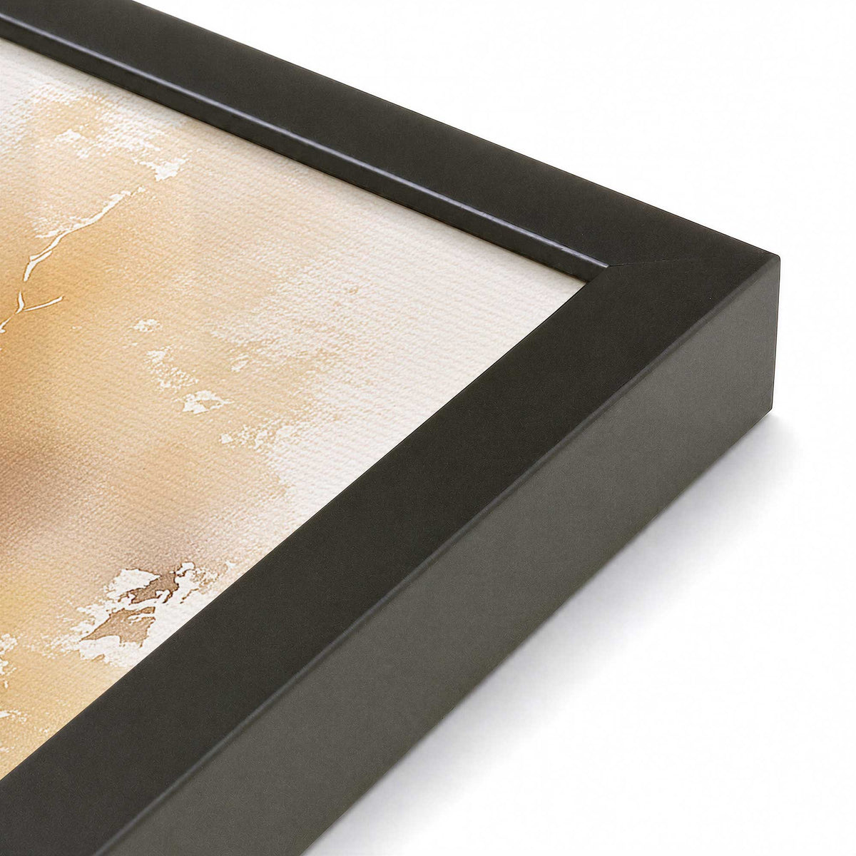 [Color:Satin Black], Picture of art in a Satin Black frame at an angle
