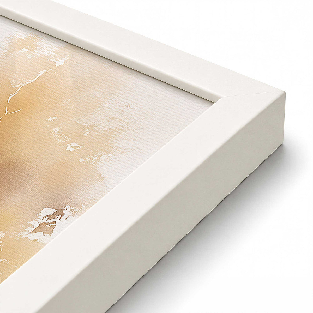 [Color:Opaque White], Picture of art in a Opaque White frame at an angle