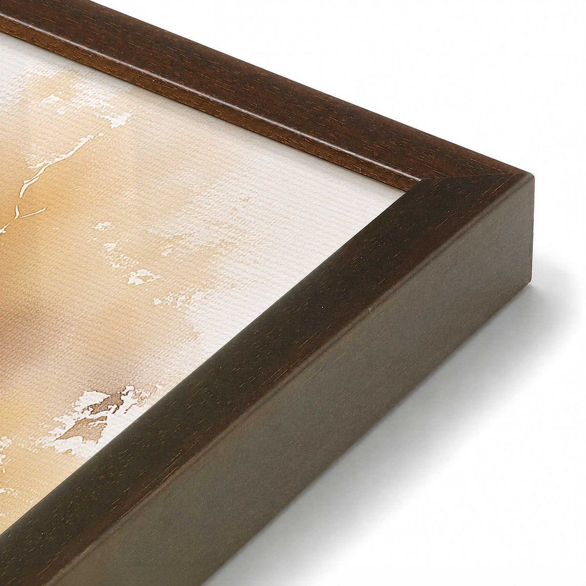 [Color:Brown], Picture of art in a Brown frame at an angle