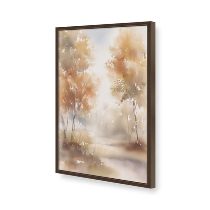 [Color:Brown], Picture of art in a Brown frame of the corner
