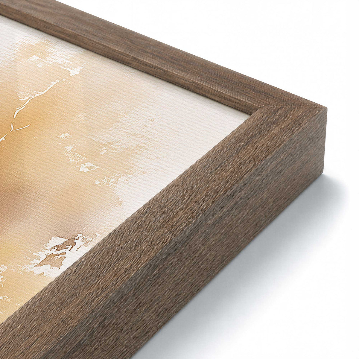 [Color:Walnut], Picture of art in a Walnut frame at an angle
