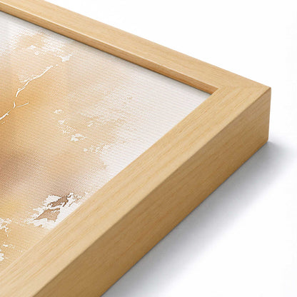 [Color:American Maple], Picture of art in a American Maple frame at an angle
