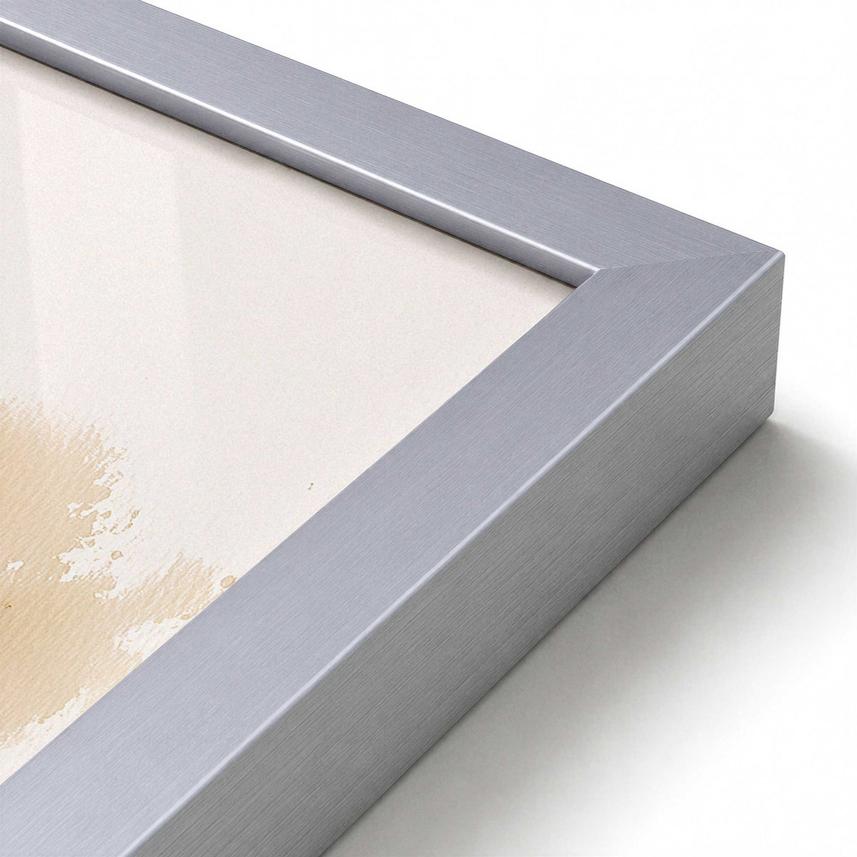 [Color:Polished Chrome], Picture of art in a Polished Chrome frame at an angle