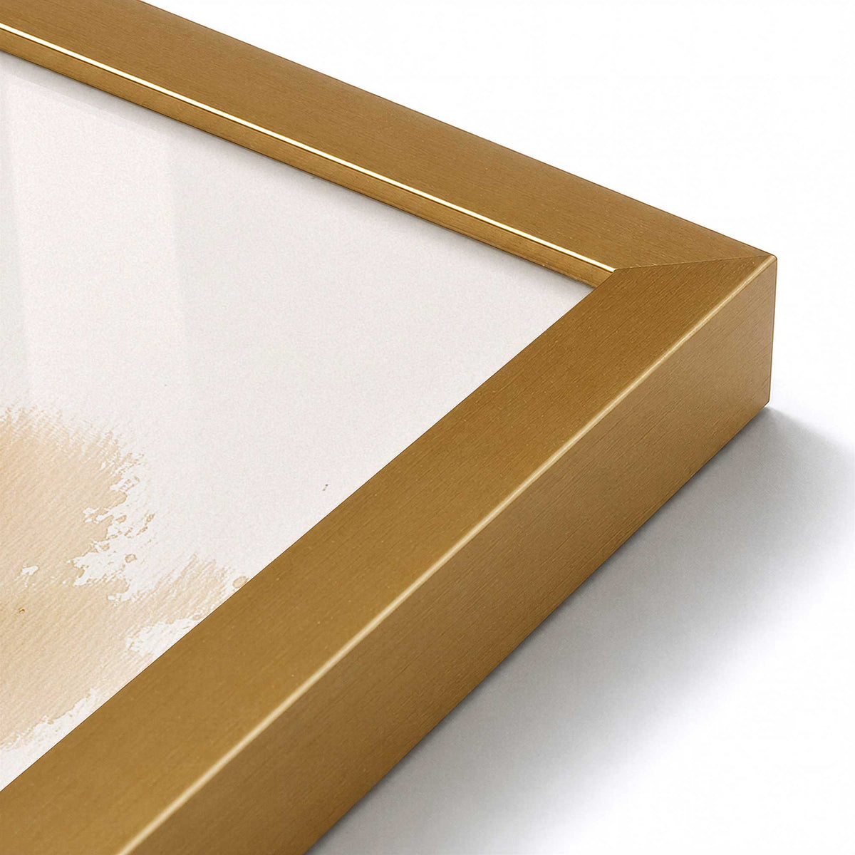[Color:Polished Gold], Picture of art in a Polished Gold frame at an angle