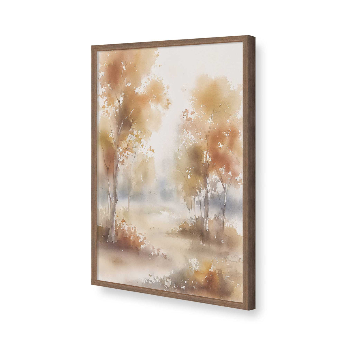 [Color:Walnut], Picture of art in a Walnut frame of the corner