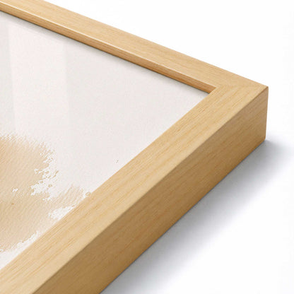[Color:American Maple], Picture of art in a American Maple frame at an angle