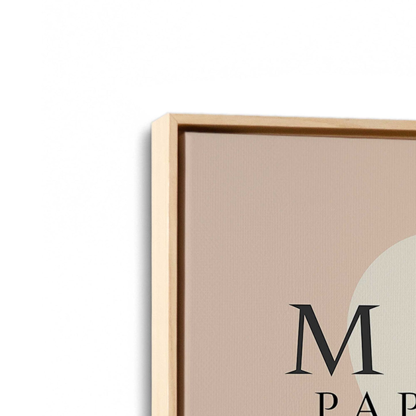 [Color:American Maple], Picture of art in a American Maple frame at an angle