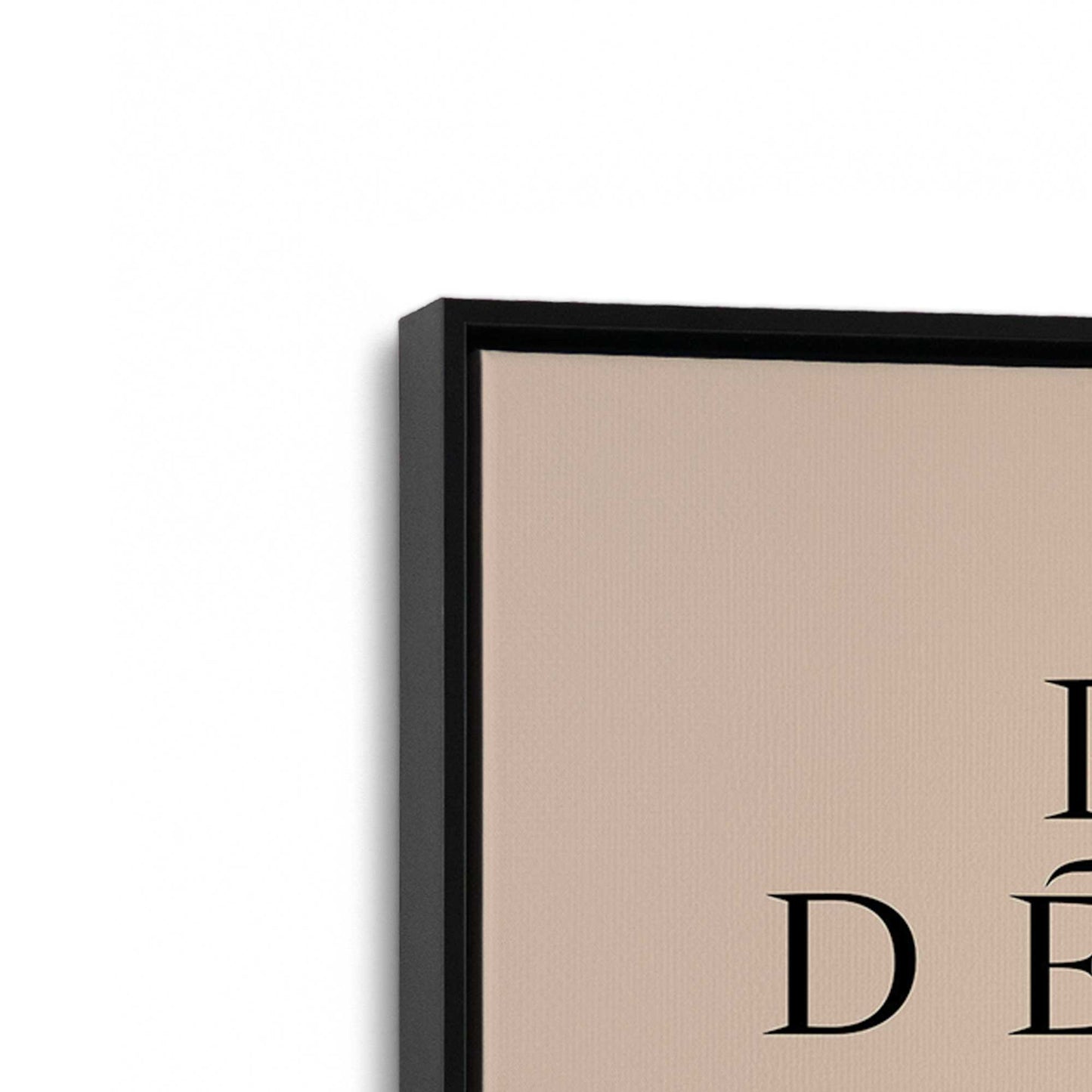 [Color:Satin Black], Picture of art in a Satin Black frame at an angle