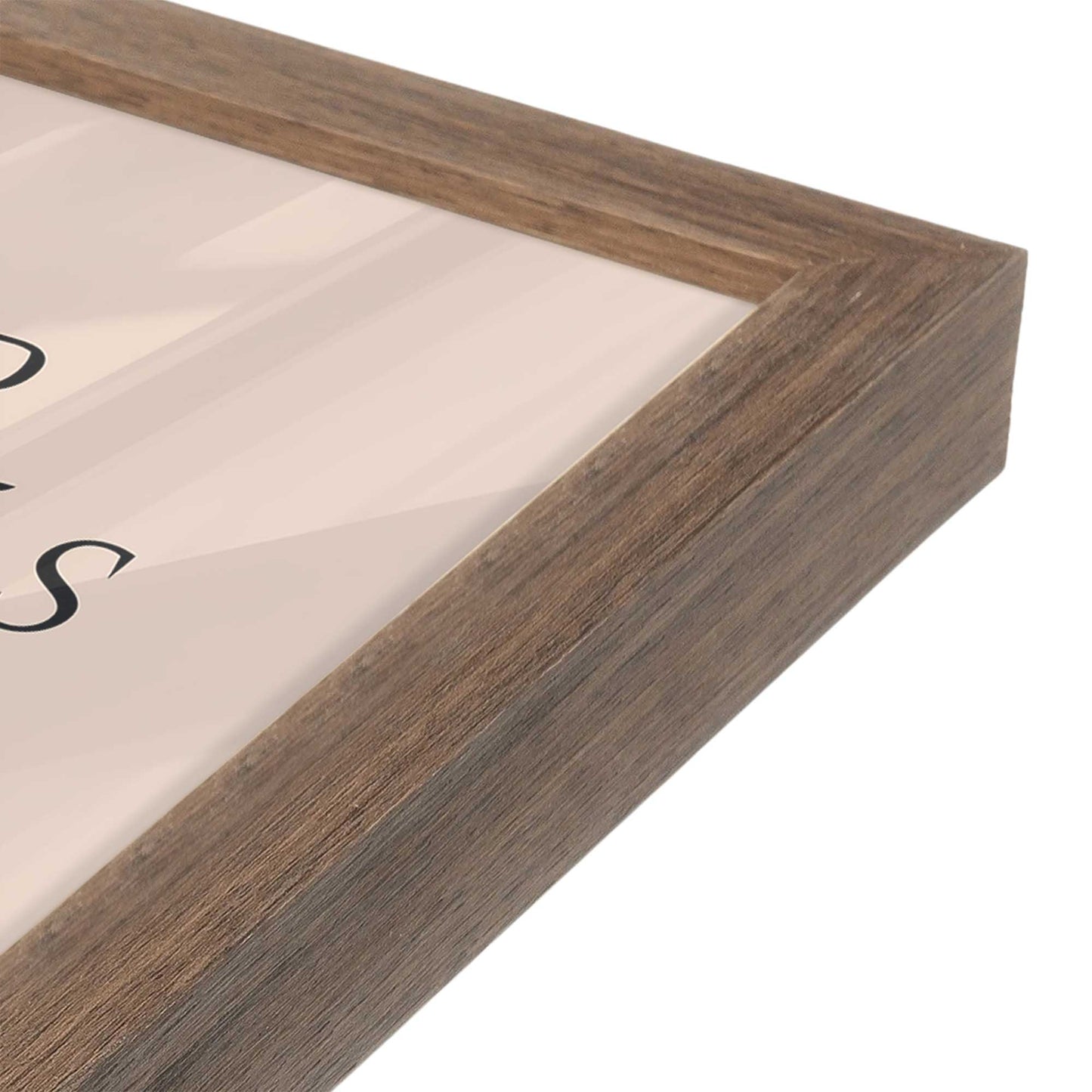 [Color:Walnut], Picture of art in a Walnut frame at an angle