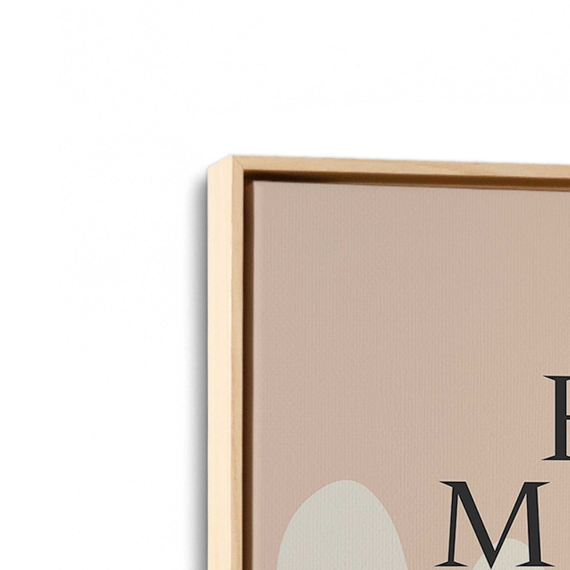 [Color:American Maple], Picture of art in a American Maple frame at an angle
