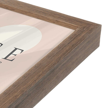 [Color:Walnut], Picture of art in a Walnut frame of the corner